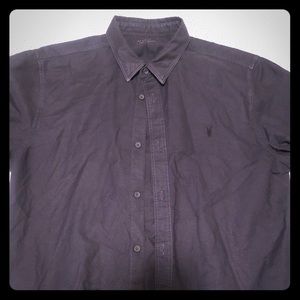 All Saints Men’s Navy Button Up Shirt